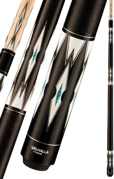 Viking Valhalla VA961 Pool Cue – 58” Two-Piece Billiard Stick – Hard Rock Maple Shaft – Pro Balance Weighting – Triangle Tip – Adjustable 18-25 oz