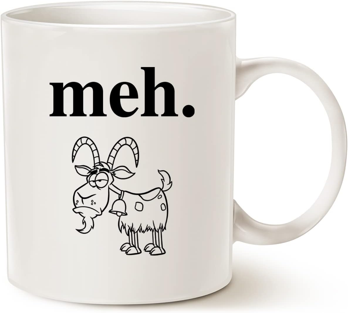 Sarcastic Meh Mug Gift Idea 11 Oz, Novelty Coffee Mugs for Men Women Boy Girl - meh. - Funny Sarcasm Quote Meh Whatever Who Cares Unimpressed Sigh Christmas Birthday Present