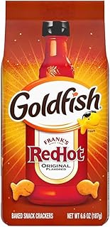 Goldfishs Crackers, Limited Edition Frank's RedHot Snack Crackers, 6.6 oz. bag w/JS REDHOK DEALZ Sticker