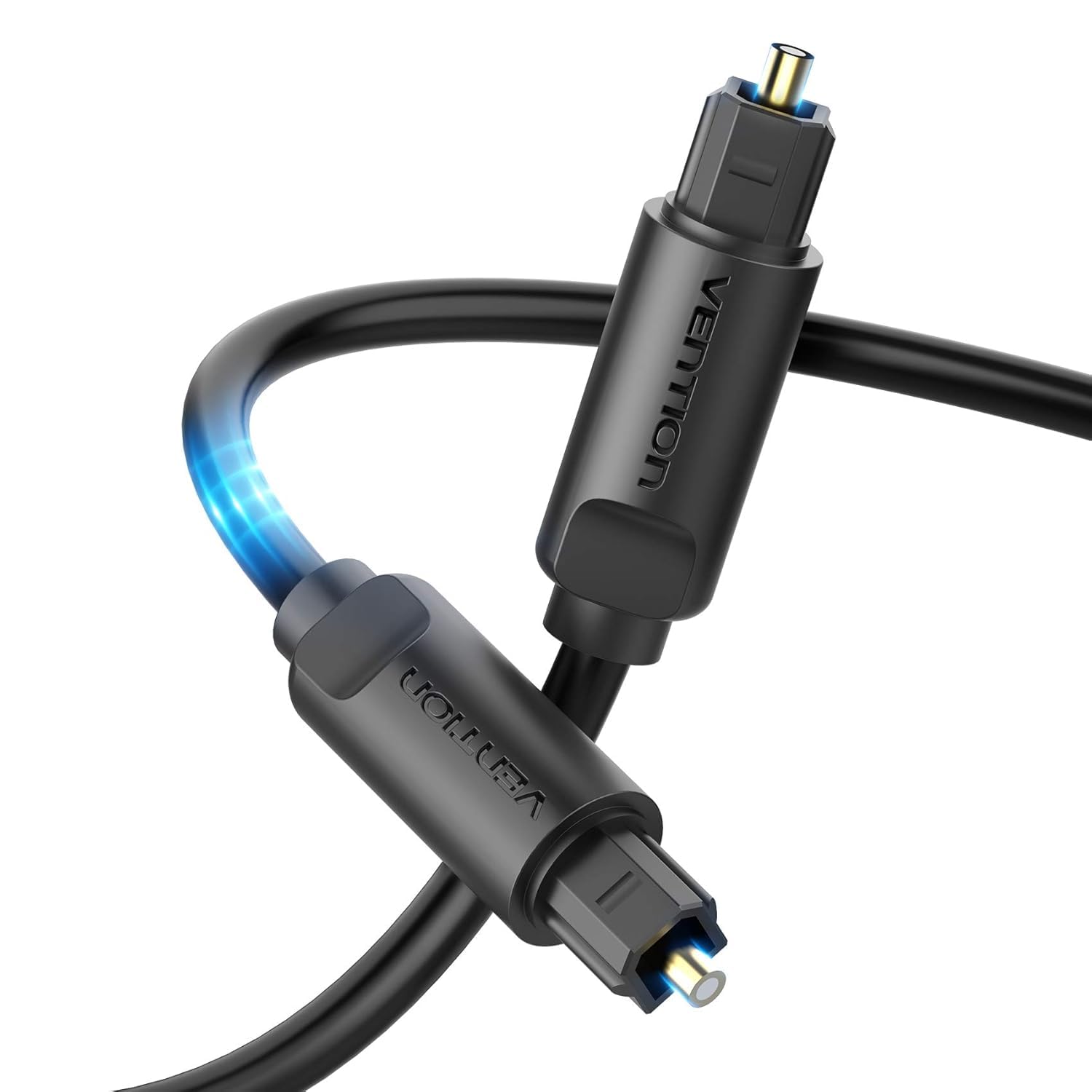 VENTION Digital Audio Cable for Soundbar to TV - 1m Toslink Optical, Gold-Plated for Home Cinema, S/PDIF, PS4, Xbox, Stereo System