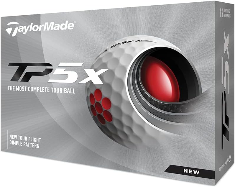 TaylorMade TP5 & TP5x Golf Balls (White, Yellow, Pix)
