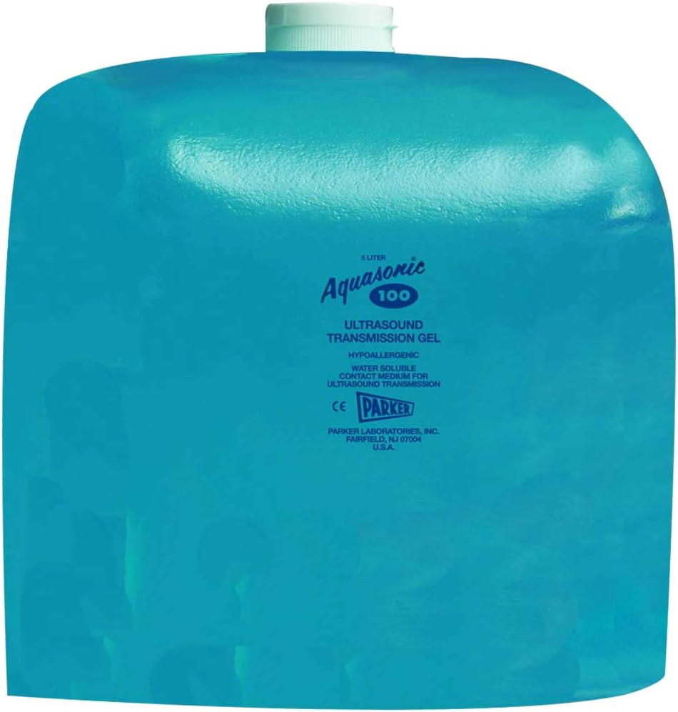 Aquasonic Aquasonic 100 Ultrasound Gel, 5 Liter Refillable Dispenser - Case of 4, 169 Fl Ounce