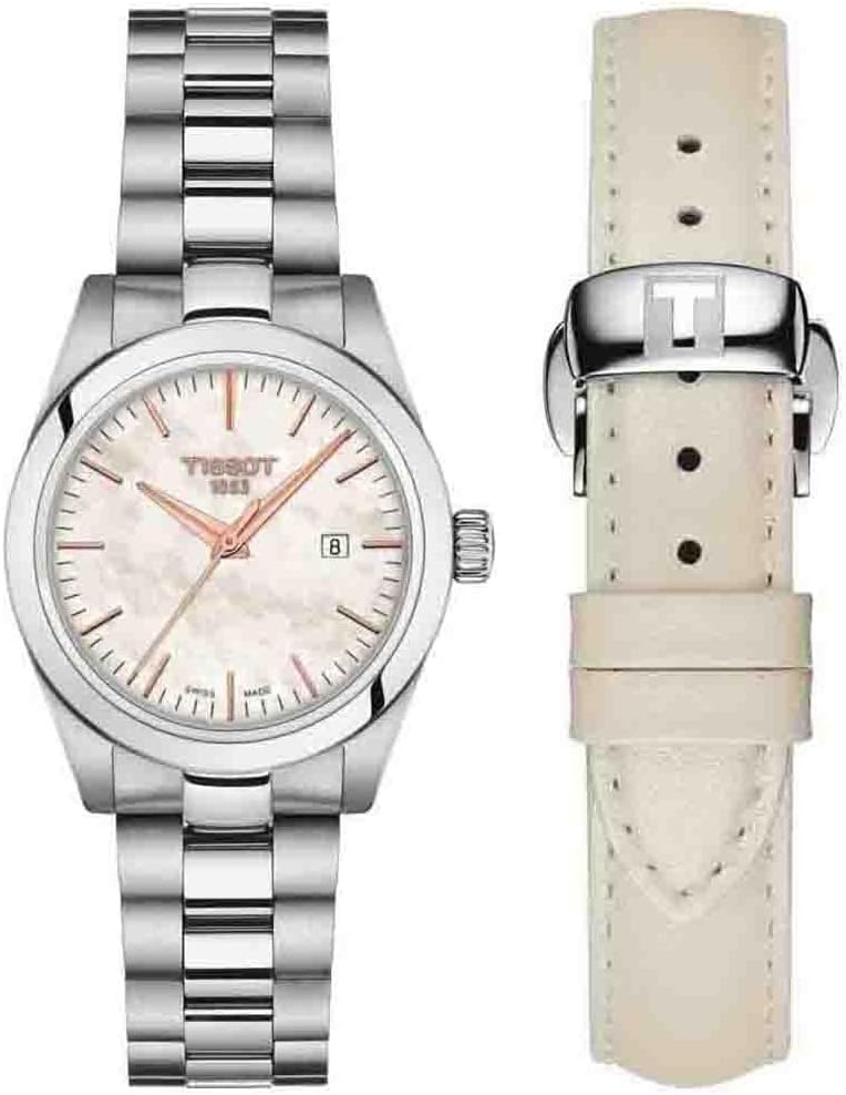 Tissot womens T-My Lady Stainless Steel Dress Watch White T1320101111100