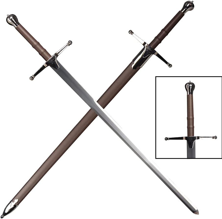 45" William Wallace's Broad Sword Medieval Scottish Claymore Highland Sword with Scabbard for Cosplay,Collection