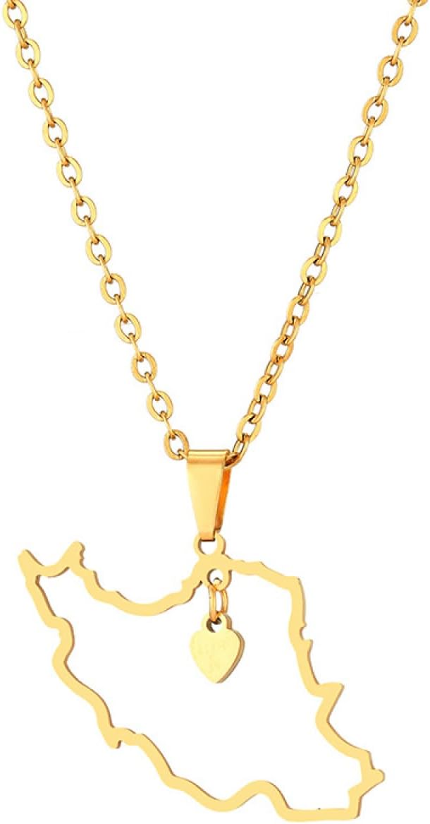 Necklace Pendant Iran Map Necklace Chain Iranian Cuture Persian Jewelry Fashion adjustable Jewelry Jewelry birthday gifts for women men
