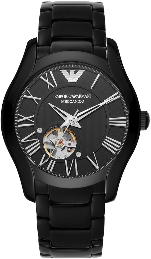 Emporio Armani Men's Automatic Black-Tone Stainless Steel Watch AR60014