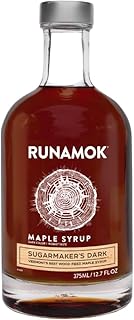 Runamok Maple Syrup Sugarmaker's Dark - Grade A Vermont Maple Syrup, Dark Color, Robust Taste | Pure Wood Fired Maple Syrup & 100% Natural | Classic Breakfast & Pancake Syrup | 12.68 Fl Oz (375mL)