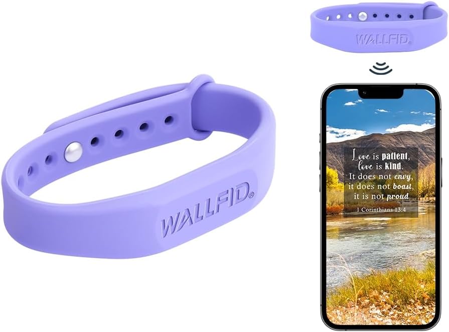 WALLFID Adjustable Size Daily Bible Verse Bracelet, Silicone Smart Inspirational Wristbands for Women Men Teens, Daily Devotional