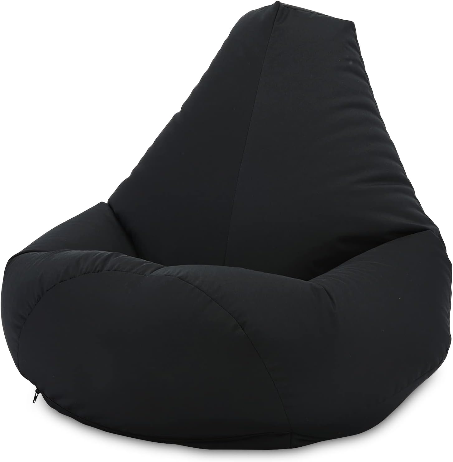 Beautiful Beanbags - Adult Highback Beanbag Chair - Large Water-Resistant for Indoor and Outdoor Use - Lounge or Gaming Chair - Manufactured in UK (Black)