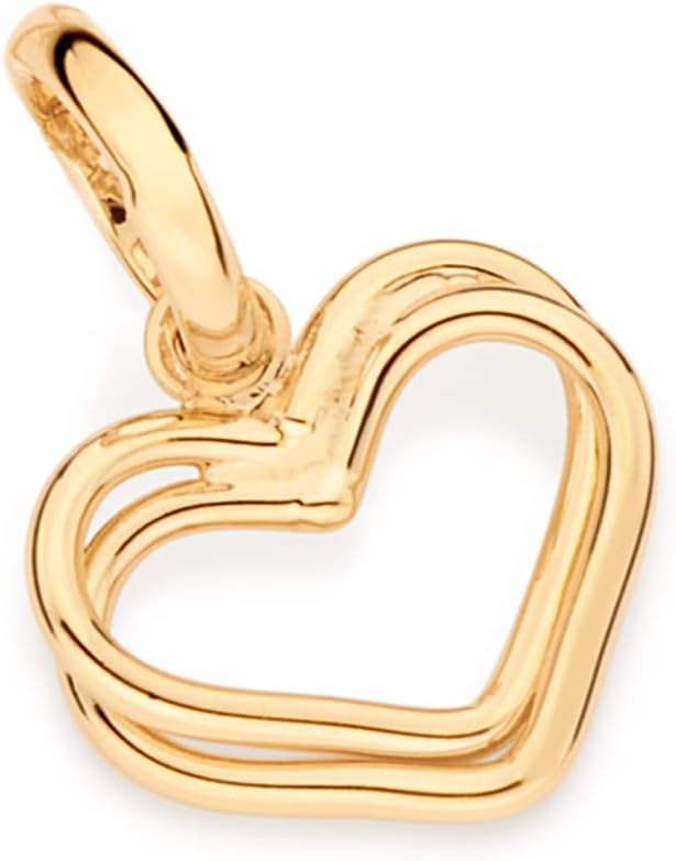 Rommanel 18K Gold Plated Double Heart Hollow Pendant | Unique Pendant with a Double-Heart Shape Intertwining Each Other | Feminine, Stylish Women’s Jewelry