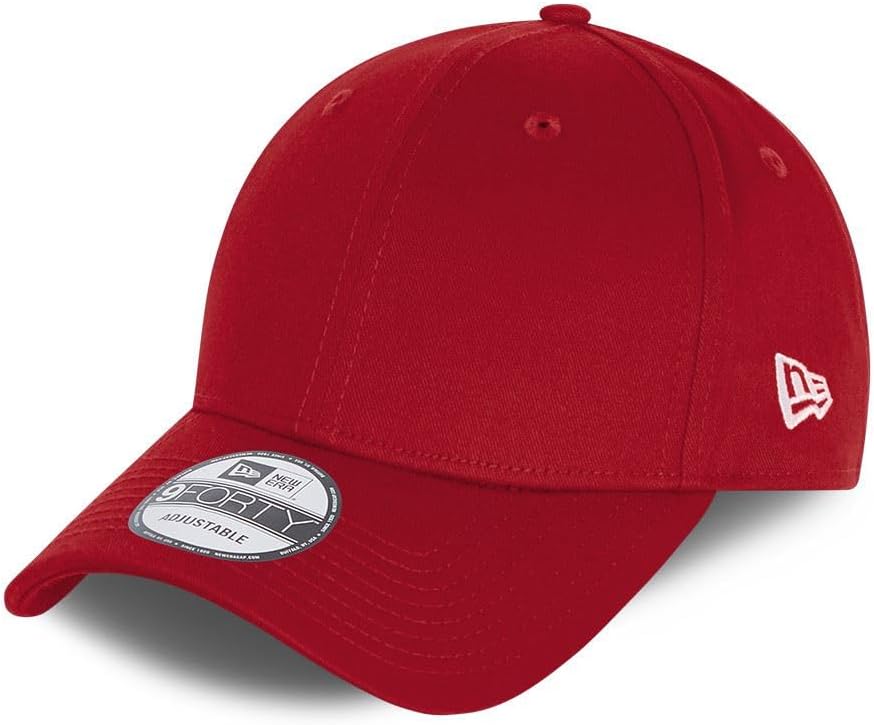 New Era NE Basic Blank Red 9Forty Adjustable Cap