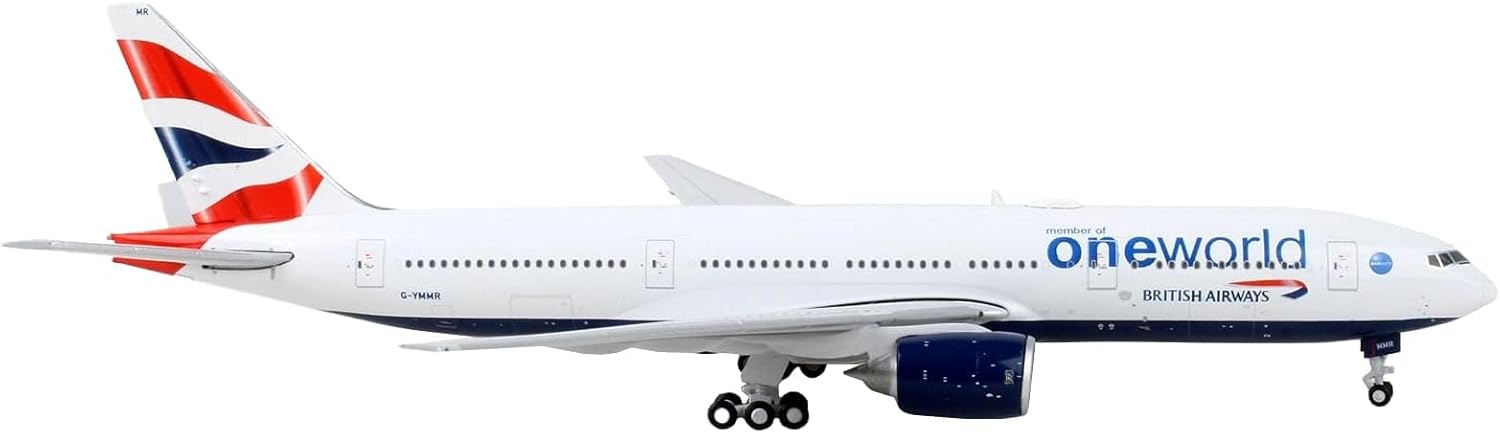GeminiJets Boeing 777-200ER Commercial Aircraft British Airways - OneWorld White 1/400 Diecast Model Airplane