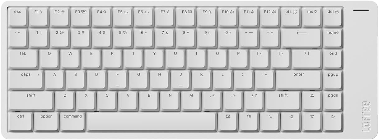 LOFREE Flow2 Low-Profile Mechanical Keyboard, Aluminum Alloy with Surfer Linear Switches, Rechargeable Wireless Keyboards with 3 Mode Connections for Windows, macOS (Silver, 84 Keys)