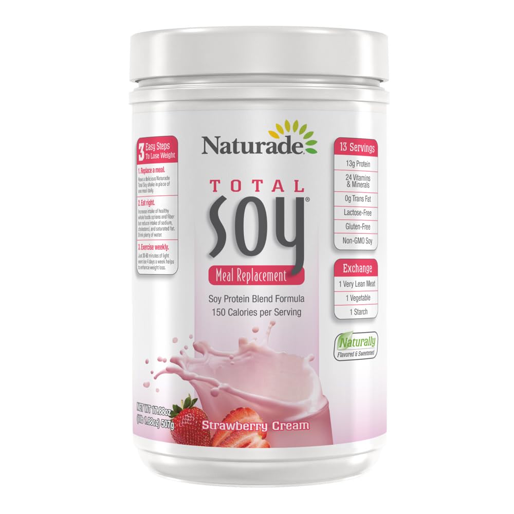 Naturade Total Soy All-Natural Powder - Strawberry Creme - 17.88 oz