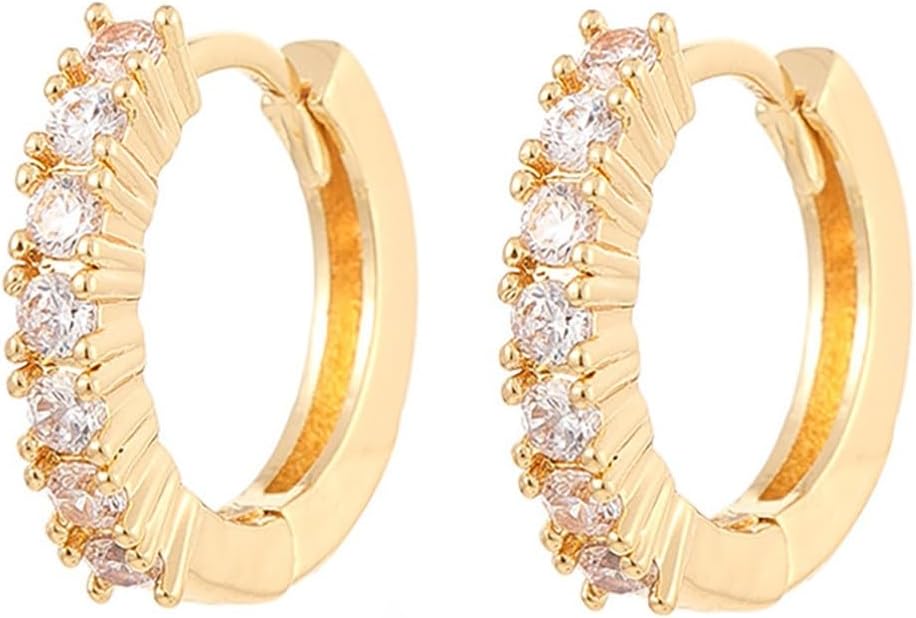 925 Sterling Silver Earrings For Women 2025 Trendy Colorful Sparkle Cubic Zirconia Hoop Earrings Wedding for Her Birthday Jewelry