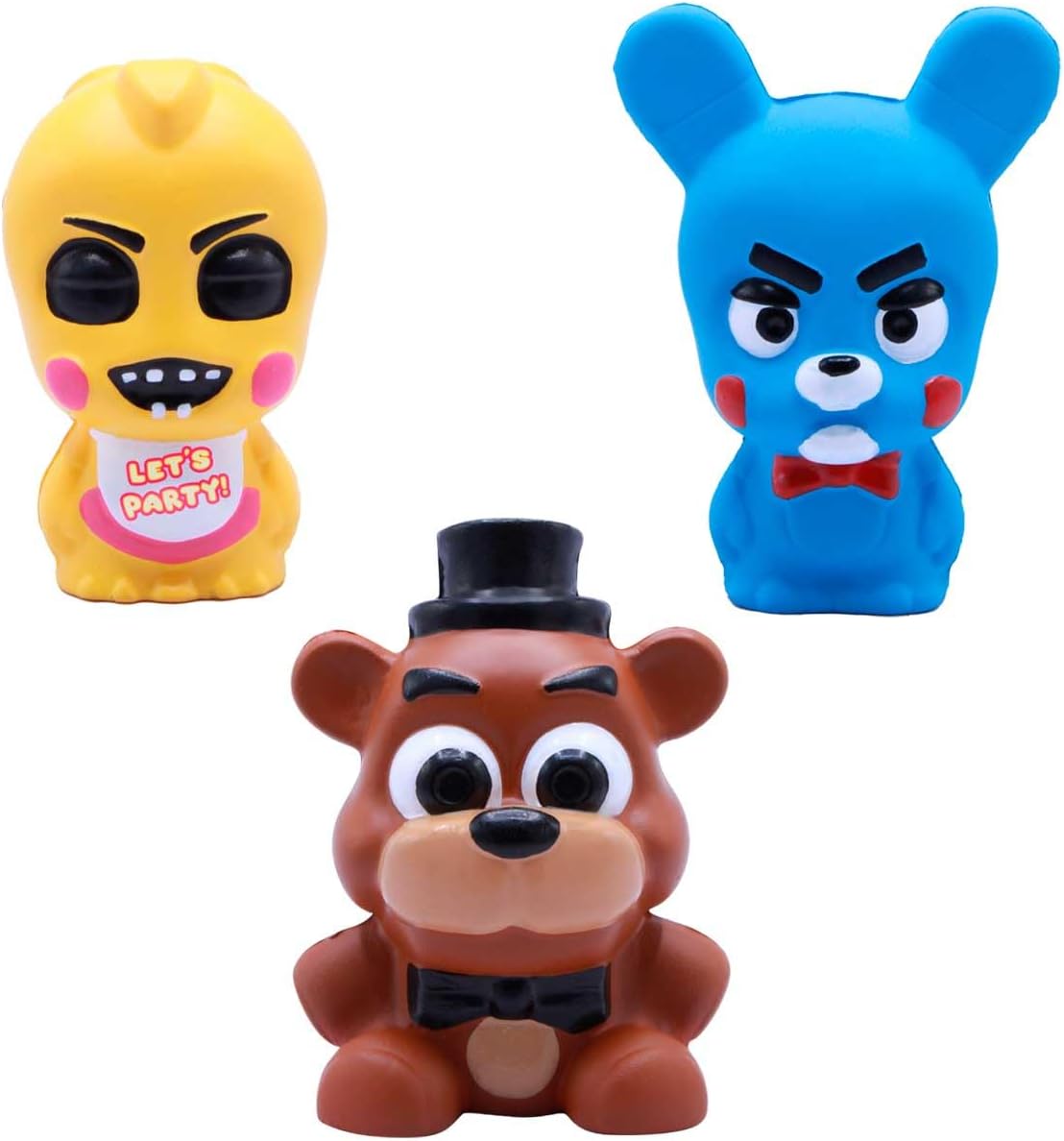Five Nights at Freddy’s Metallic SquishMe Collector’s Box (Set of 5) – Security Breach Characters | Metallic Finish, Strawberry-Scented, Slow-Rise Foam Display Set