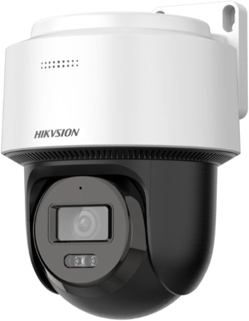 Ⲏіkvіsіon DS-2DE2C400MWG-E 4MP Mini PT POE Outdoor Camera, Smart Hybrid-Light, Support Human Detection and Auto-Tracking, Built-in Microphone, Speaker, Card Slot, Compatible with Hikvision NVR