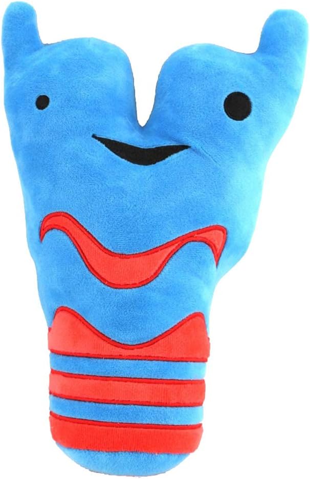 I Heart Guts Larynx and Trachea Plush - Sounds Good! - 12" Voice Box Stuffed Toy, Surgery Plushie | Gift for Tracheotomy, Tracheostomy, Laryngitis, Get Well | Windpipe, Voice Box, Cute Breathing Tube
