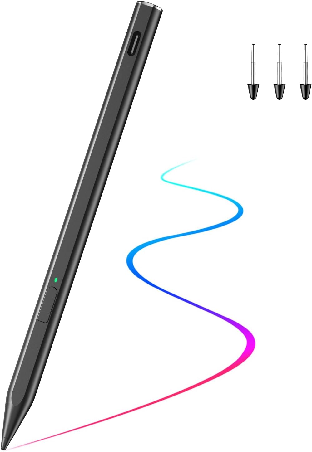 TiMOVO Magnetic Stylus Pen Compatible with Remarkable Paper Pro with Eraser, Rechargeable Digital Pen for Remarkable Paper Pro with 4096 Pressure Sensitivity, Tilt, Palm Rejection & Spare Nibs, Black