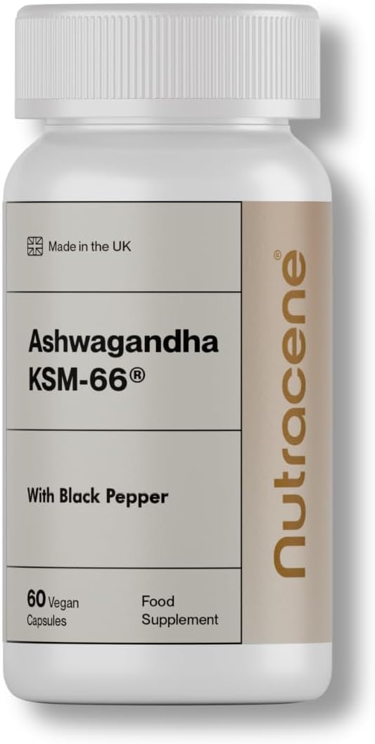 Ashwagandha KSM-66® & Black Pepper Complex | Made in The UK to GMP Standards | Natural Stress Relief for Modern Life | Energy & Focus Boost | 60 Vegan Caps
