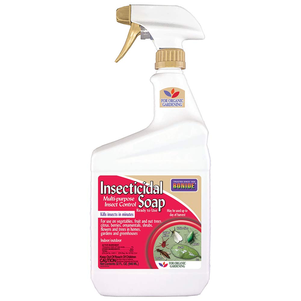 Bonide Insecticidal Soap, 32 oz Ready-to-Use Spray Multi-Purpose Insect Control for Organic Gardening Indoor and Outdoor