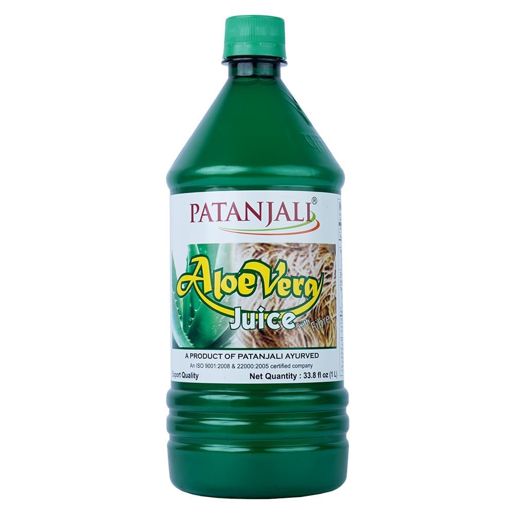 Patanjali Aloevera Juice with Fibre, 1L / 33.81 fl oz