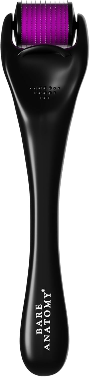 Bare Anatomy Derma Roller for Hair Growth | 0.25 mm with 540 Titanium Micro Needles | Stimulates Hair Follicles & Improves Scalp Circulation