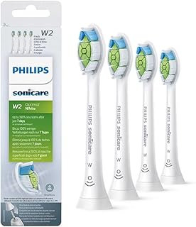 Philips Sonicare Genuine W DiamondClean Toothbrush Heads, 4 Brush Heads, Black, HX6064/95