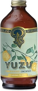 Portland Syrups Yuzu Syrup - Premium Beverage Concentrate for Delicious Cocktails, Mocktails, Tea, Soda, Coffee Drinks, Baking, and More - 12 oz with 12 Servings (Pack of 1)