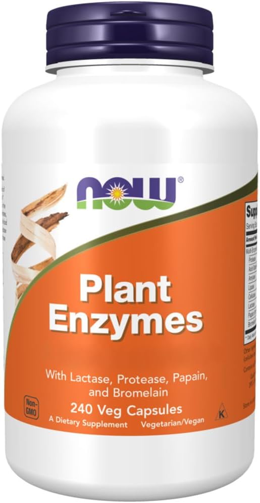 Now Foods, Plant Enzymes, Enzyme Mix, 240 Vegan Capsules, Lab-Tested, Gluten Free, SOYA Free, Vegetarian