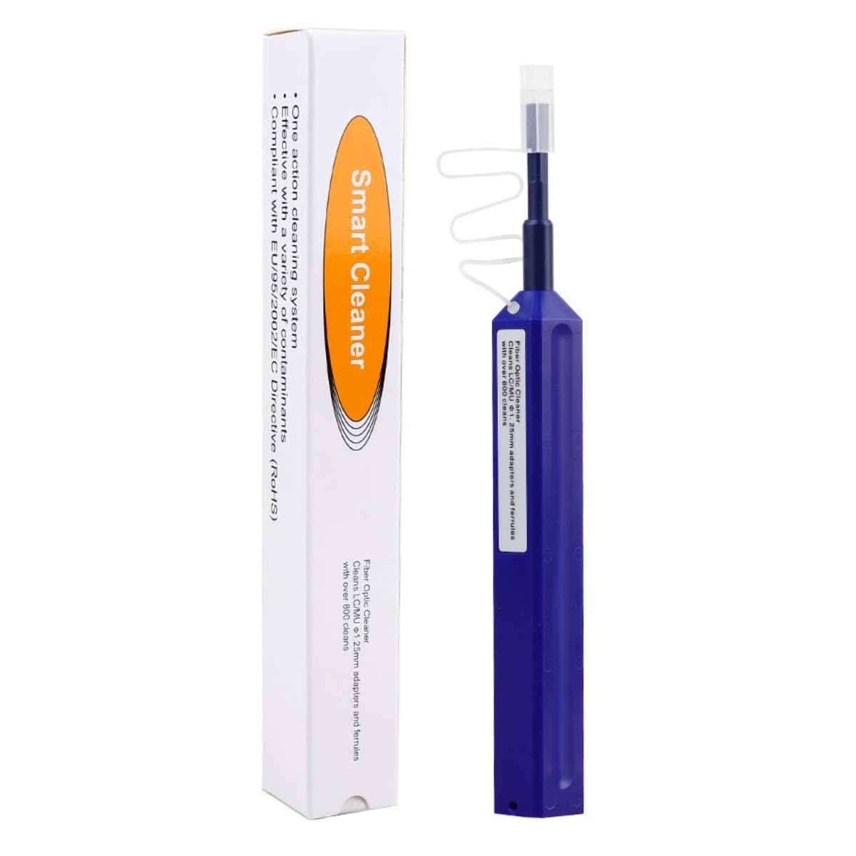 LC Fiber Cleaner Pen.800+ Single Click Fiber Cleaner,1.25mm LCUPC Optical Connector Cleaner & Endface Cleaning Pen