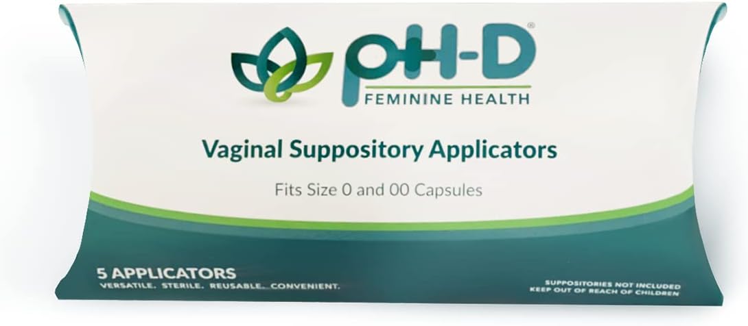pH-D Feminine Health - Vaginal Suppository Applicators, Ideal for Boric Acid Suppositories, Reusable, Fits Most Vaginal Suppositories, Made in The USA - 5 Count…