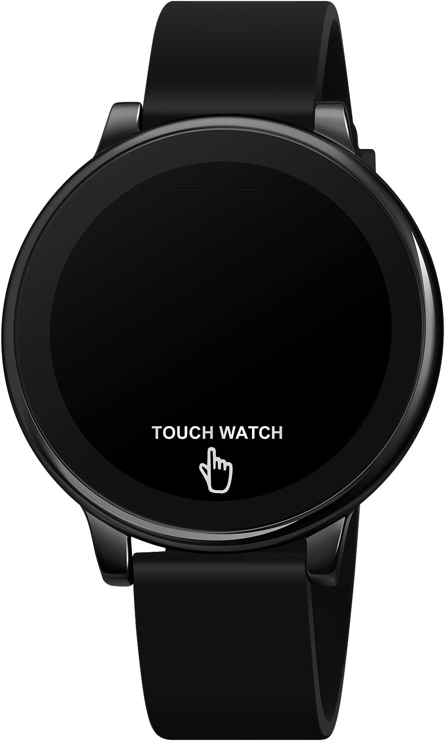 TOOCAT Fashion Touch LED Digital Watch Outdoor 50M Waterproof Rubber Bands Wristwatch for Men Women Teens Students (Black-LED Touch)