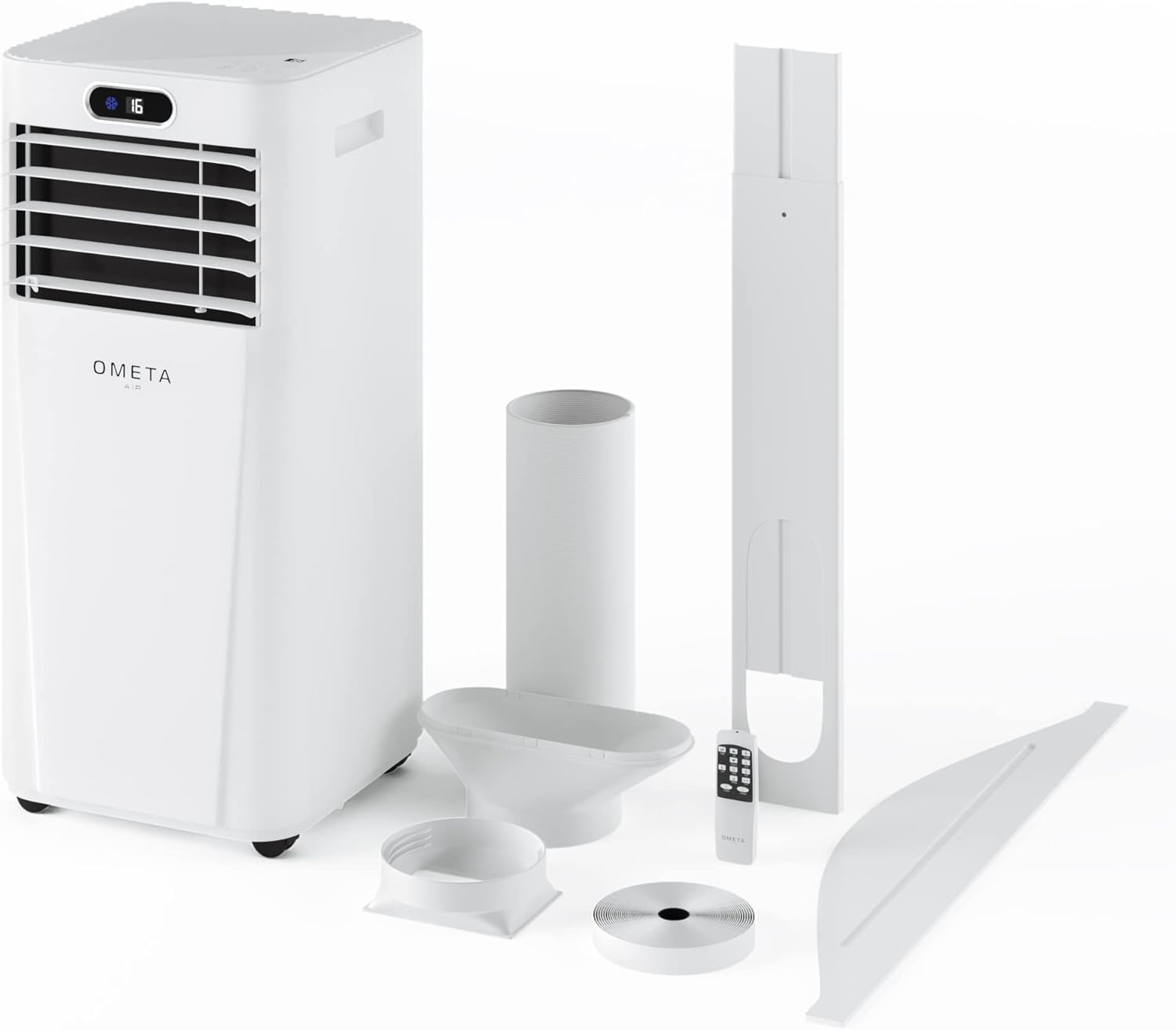 Ometa Air Portable AC 4-in-1 7000BTU WiFi Alexa Cooling Heating Drying Fan Modes Window Kits