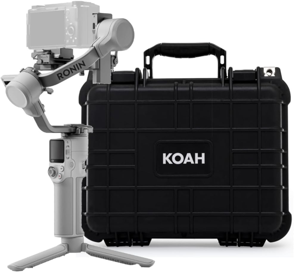 DJI RS 4 Mini - Gimbal Stabilizer for Camera with Auto Axis Locks, Payload, Intelligent Tracking, Camera Gimbal and Native Vertical Shooting Bundle with Weatherproof Hard Case (2 Items)