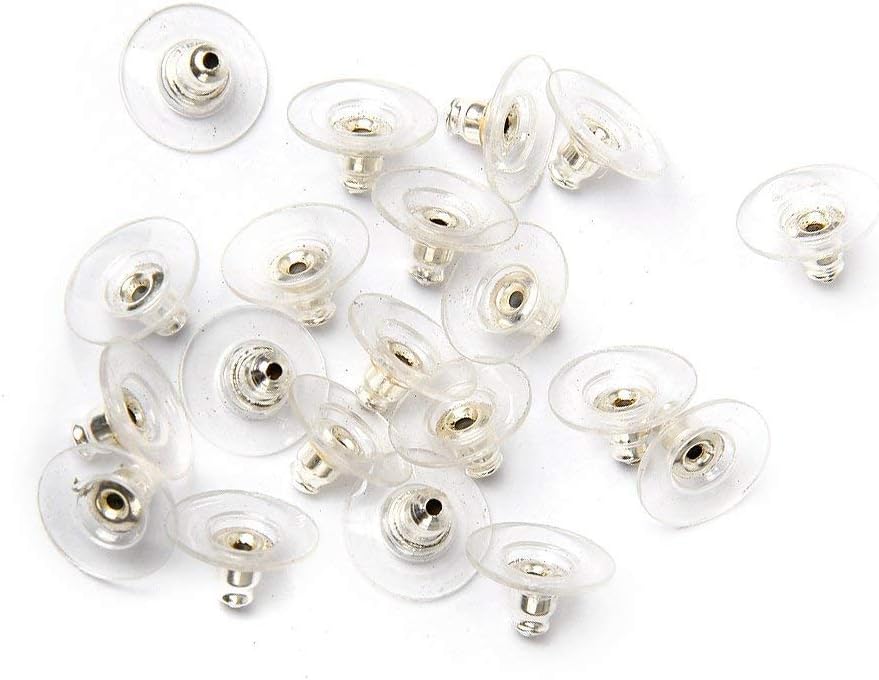 Earring Stopper Backs Comfort Earring Closure Vintage Parts for DIY Stud Earring Jewellery Making 50 Pcs, M, other gemstones, M, other gemstones