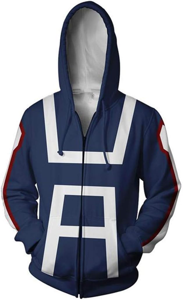 Academia Hoodies Cosplay Costume Jacket Hoodies for Adult Unisex