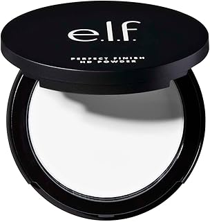 e.l.f. Perfect Finish HD Powder, Blurs Fine Lines & Imperfections, All Day Wear, Perfect for On The Go, 0.28 Oz