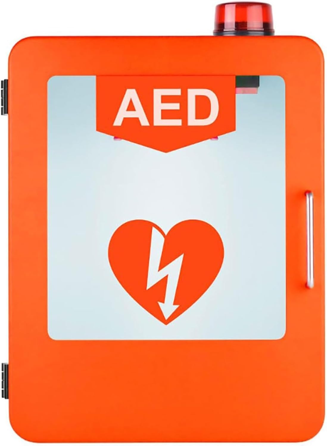 FUELIX Defibrillator Cabinet, Aed Defibrillator Wall Cabinet AED Defibrillator Storage Cabinet with Light and Alarm System, First Aid Case for Home Office Hospital Public Places A