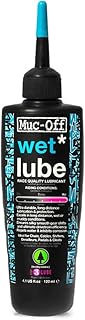 Muc Off Wet Chain Lube, 120 Milliliters - Biodegradable Bike Chain Lubricant, Suitable for All Types of Bike - Formulated for Wet Weather Conditions