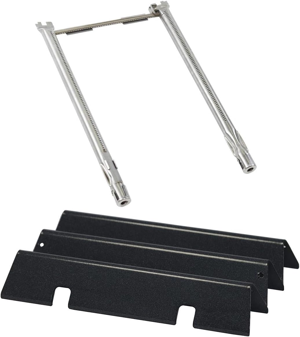 Spirit II e-210 Grill Replacement Parts for Weber Spirit II E-210 E220 S210 S220 GS4 200 with Front Control, Flavorizer Bars 15.3 Inch and 69785 67024 Burner 18 inch for Weber Spirit 2 Grill Parts