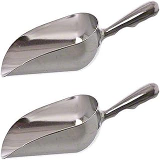 Premium Life AS-12 SET OF 2, 12 Oz. (Ounce) Bar Ice Scoop, Dry Bin Scoop, Dry Goods Scoop, Candy Scoop, Spice Scoop, Cast Aluminum
