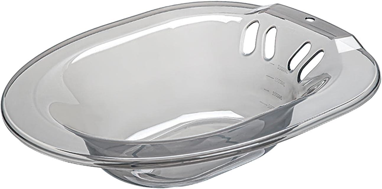 Sitz Bath Basin for Toilet, 2000ml Grey Hip Wash Bowl with Anti-Overflow, Postpartum & Hemorrhoids Care