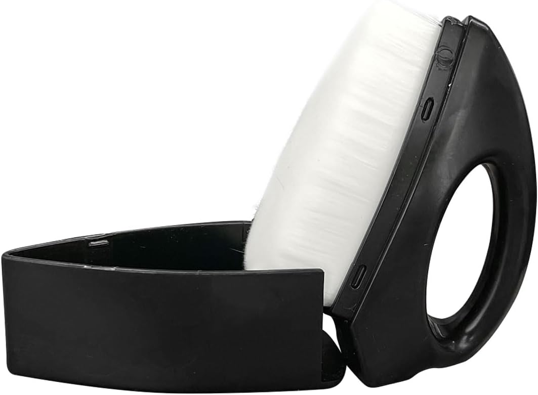 Car Tire Shine Brush, Soft Bristles Car Tire Wash Detailing Brush with Storage Case, Portable Car Cleaning Supplies, High-Density Auto Tire Applicator Brush (White)