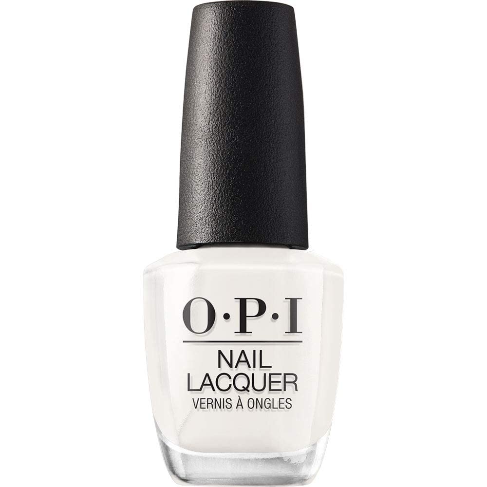 OPI Nail Lacquer Nail Polish | Opaque Light White & Gray Crème Chip Resistant Nail Polish | Fast Drying, Streak Free