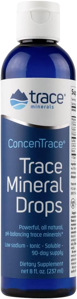 Trace Minerals, ConcenTrace, Trace Mineral Drops, 237 ml, Mineral Mix, Magnesium, Soy Free, Gluten Free, Vegan