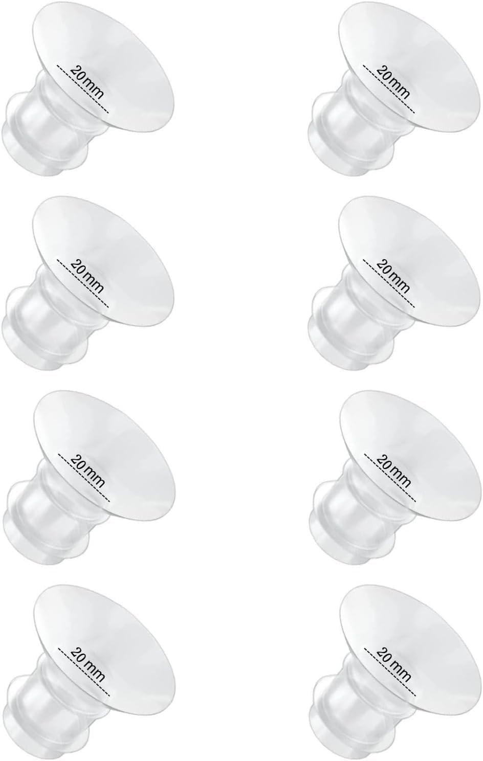 Flange Inserts 20mm 8PC Compatible with Momcozy S12 pro/S9 pro/S9/S10/S12/Medela/TSRETE/Spectra/Bellababy etc 24mm Wearable Breast Pump, Reduce 24mm Tunnel Down to Correct Size