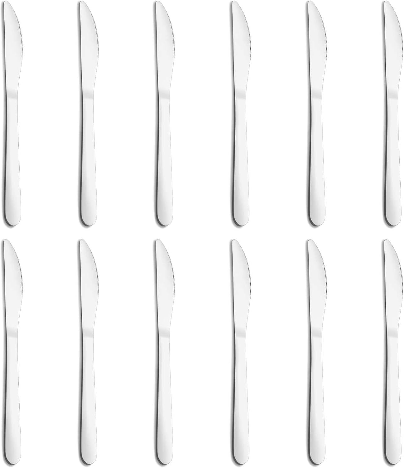 12-Piece Dinner Knives Set, Knife Set (9 Inches), Table Knife, Food Grade Stainless Steel Butter Knives, Knives Silverware for Home/Restaurant/Kitchen, Dishwasher Safe & Mirror Polished