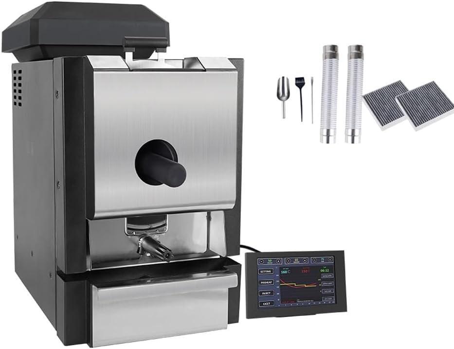 Second Generation Coffee Roaster, Dual Control System Professional Version, Professional Coffee Bean Roasting Machine with LCD Screen