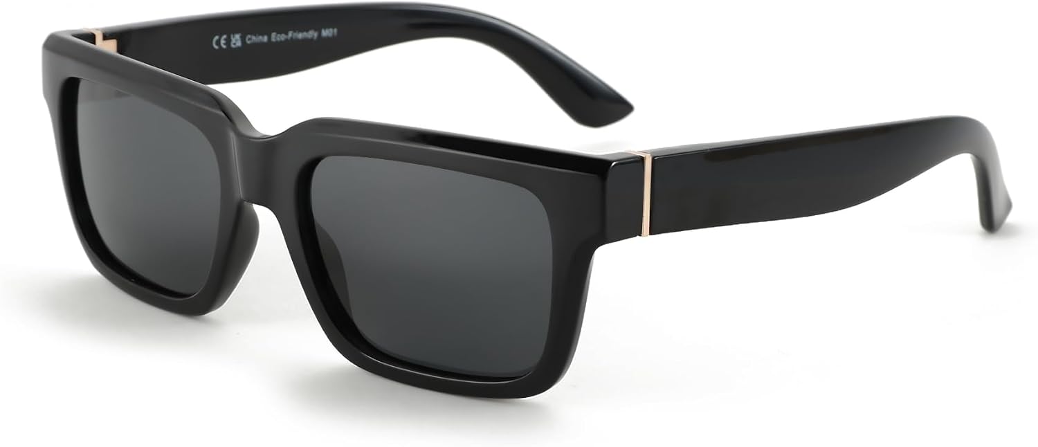 ZENOTTIC Rectangle Sunglasses for Men Women Polarized UV400 Protection Classic Trendy Driving Sun Glasses